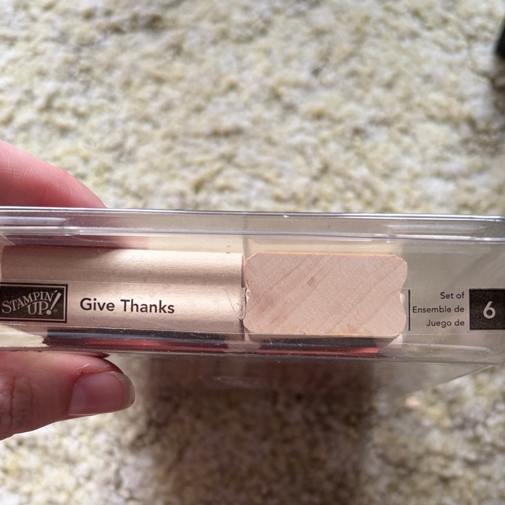 Stampin' Up! Wood Mount Fall Harvest Stamp Set - Give Thanks set - Picture 3 of 3